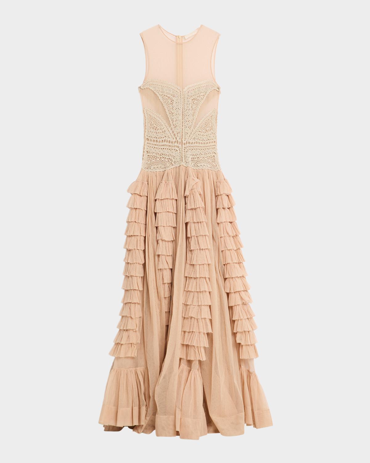 Ulla Johnson Orla Crochet Tulle Dress