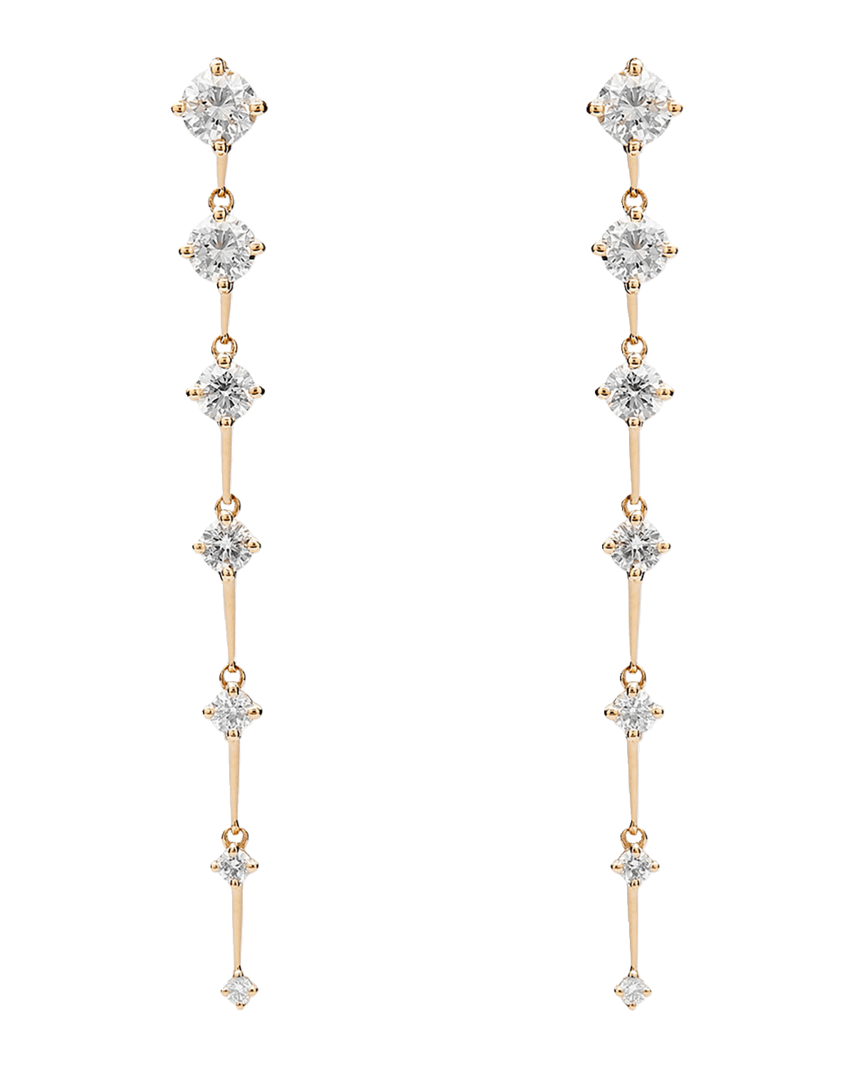 Fernando Jorge 18K Yellow Gold Diamond Sequence Medium Earrings | Thumbnail 2