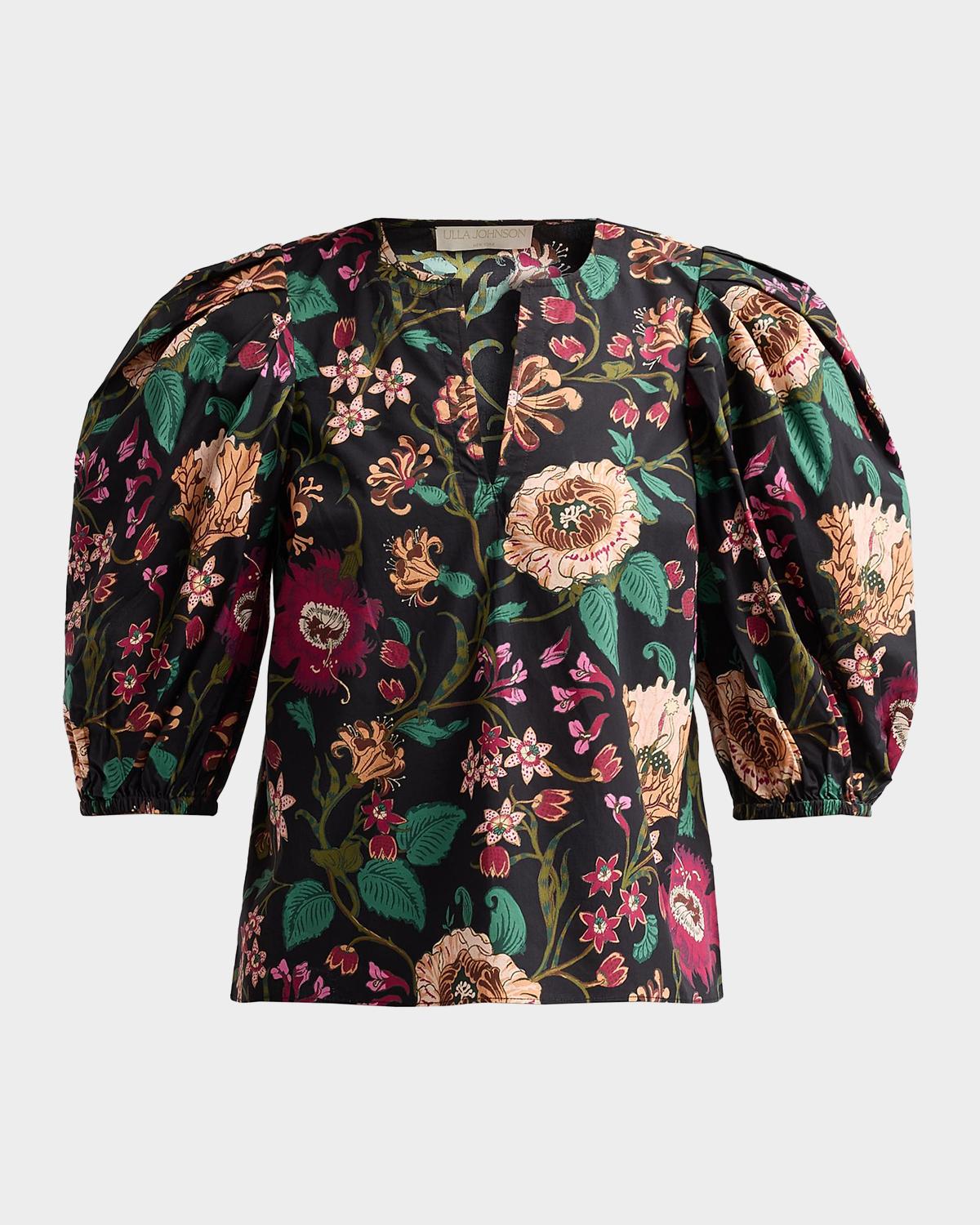 Ulla Johnson Florielle Floral Cotton Top