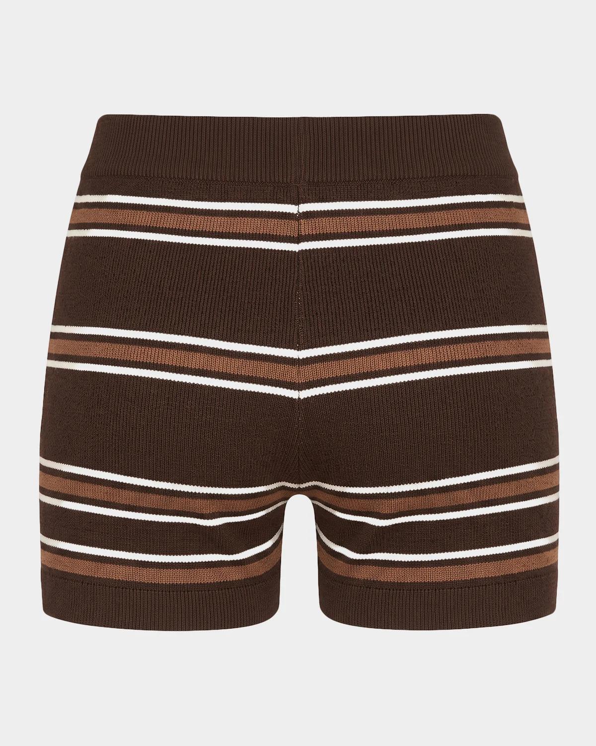SEROYA Kel Striped High-Rise Shorts
