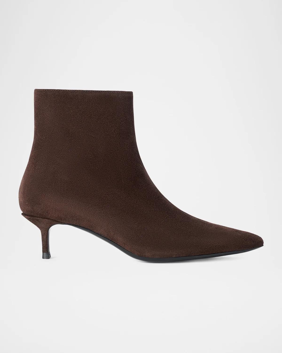 STAUD 50mm Sebastian Suede Ankle Boots