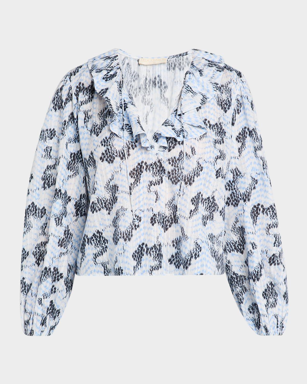 Ulla Johnson Siena Long-Sleeve Cotton Top