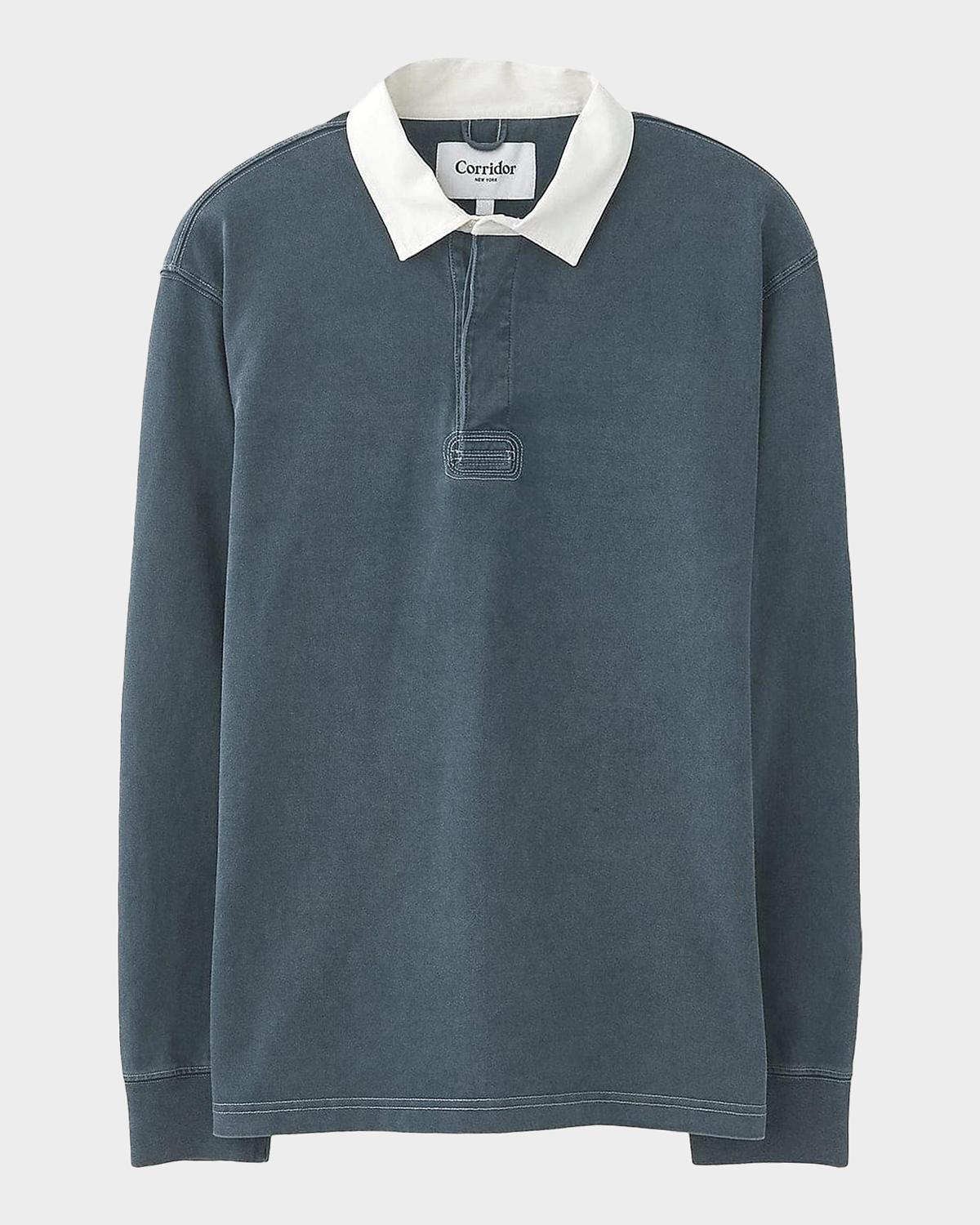 Men & apos;s Rugby Long-Sleeve Polo Shirt