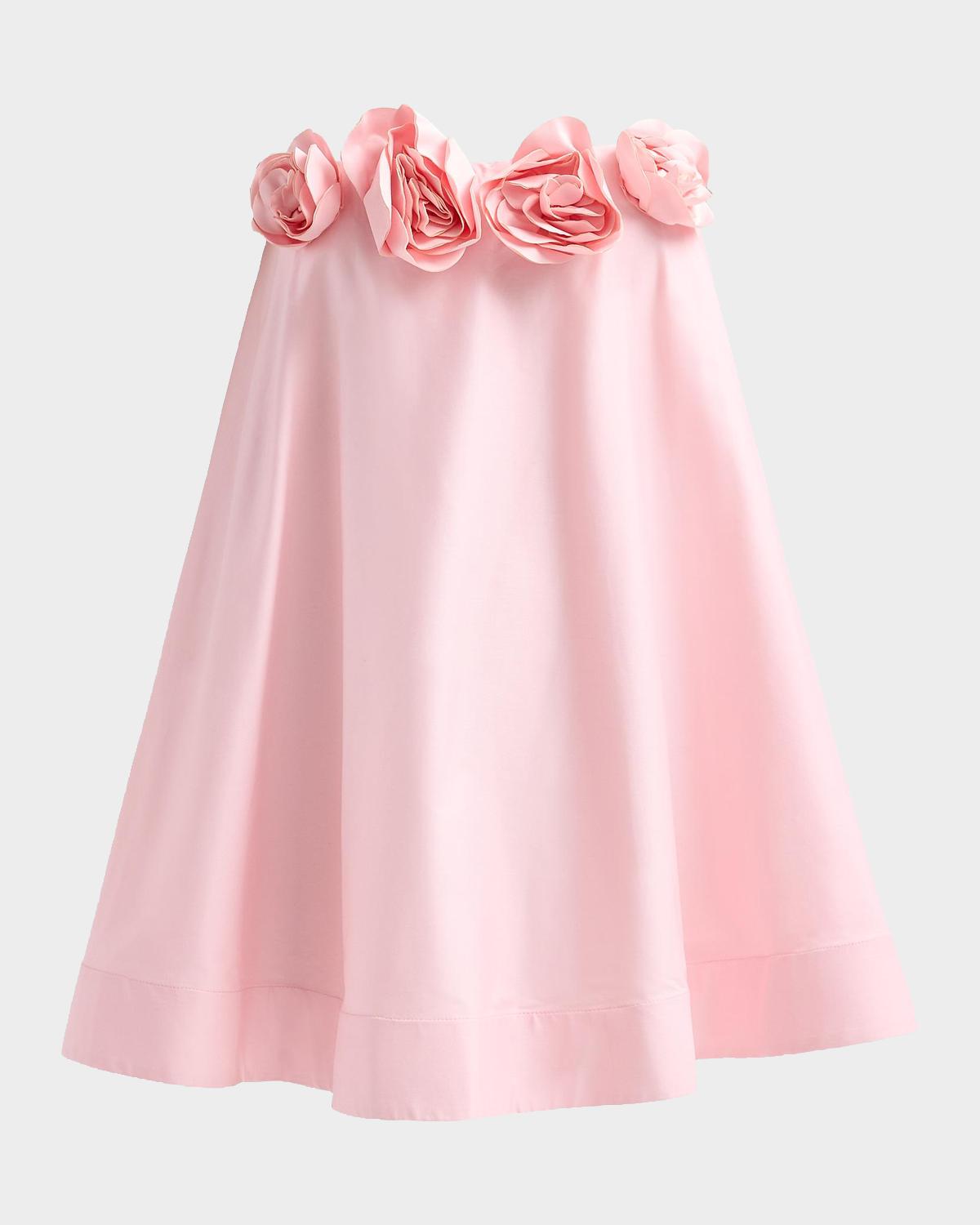 As It May Nerisia 3D Floral Strapless Trapeze Mini Dress