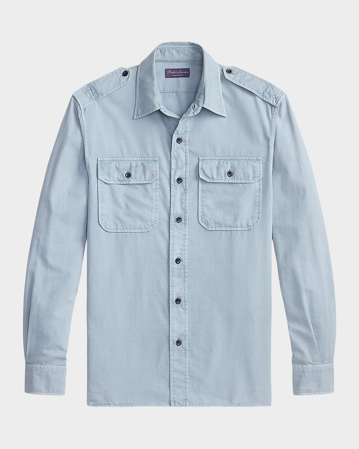 Ralph Lauren Men & Apos;s Garment-dyed Cotton Poplin Overshirt In Winward Blue