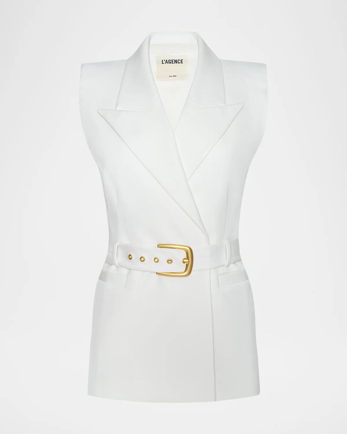L'AGENCE Emerly Vest In White
