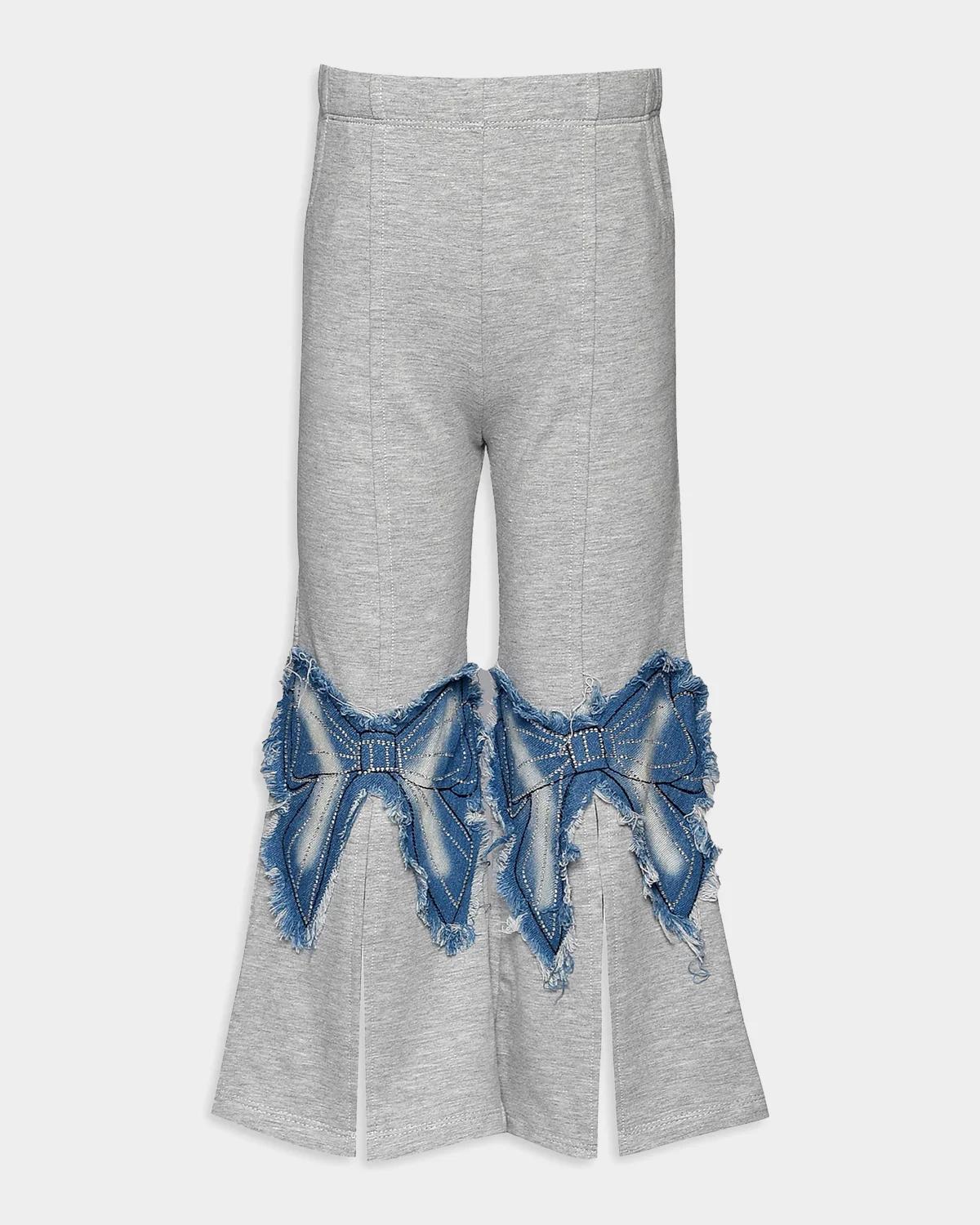 Girl & apos;s Bow-Embellished Flared Pants, Size 2T-10