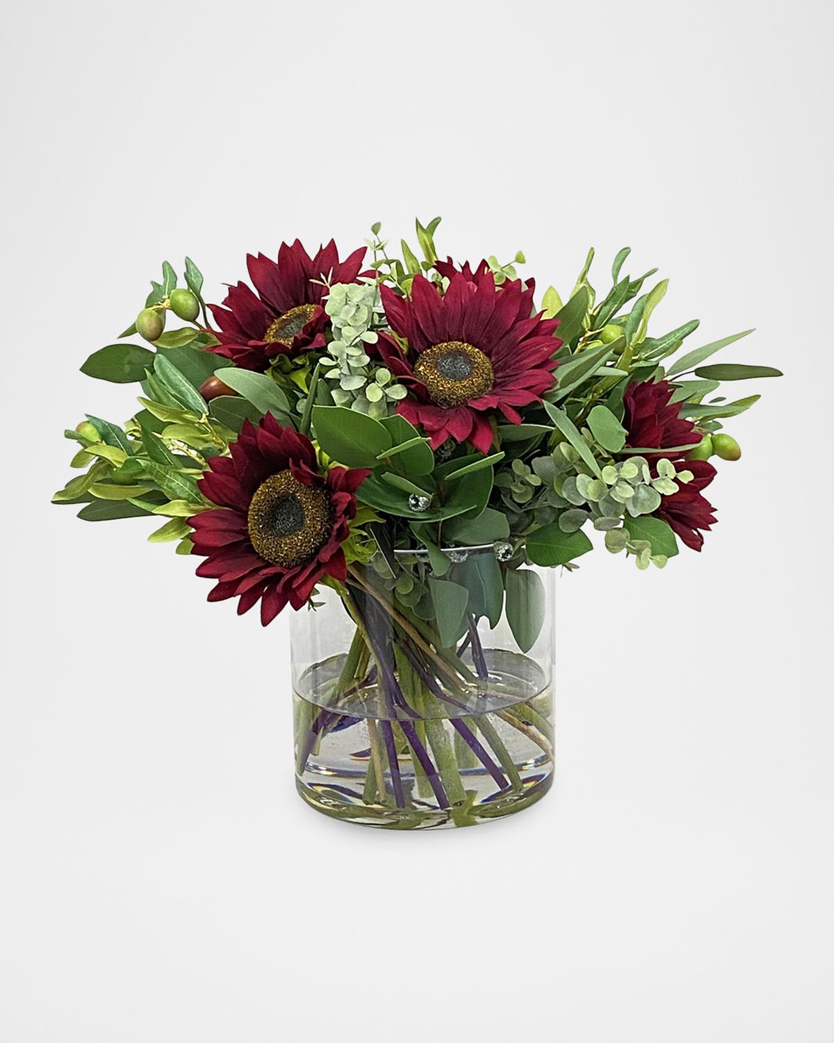 Winward Home Artificial Sunflower Floral Arrangement
