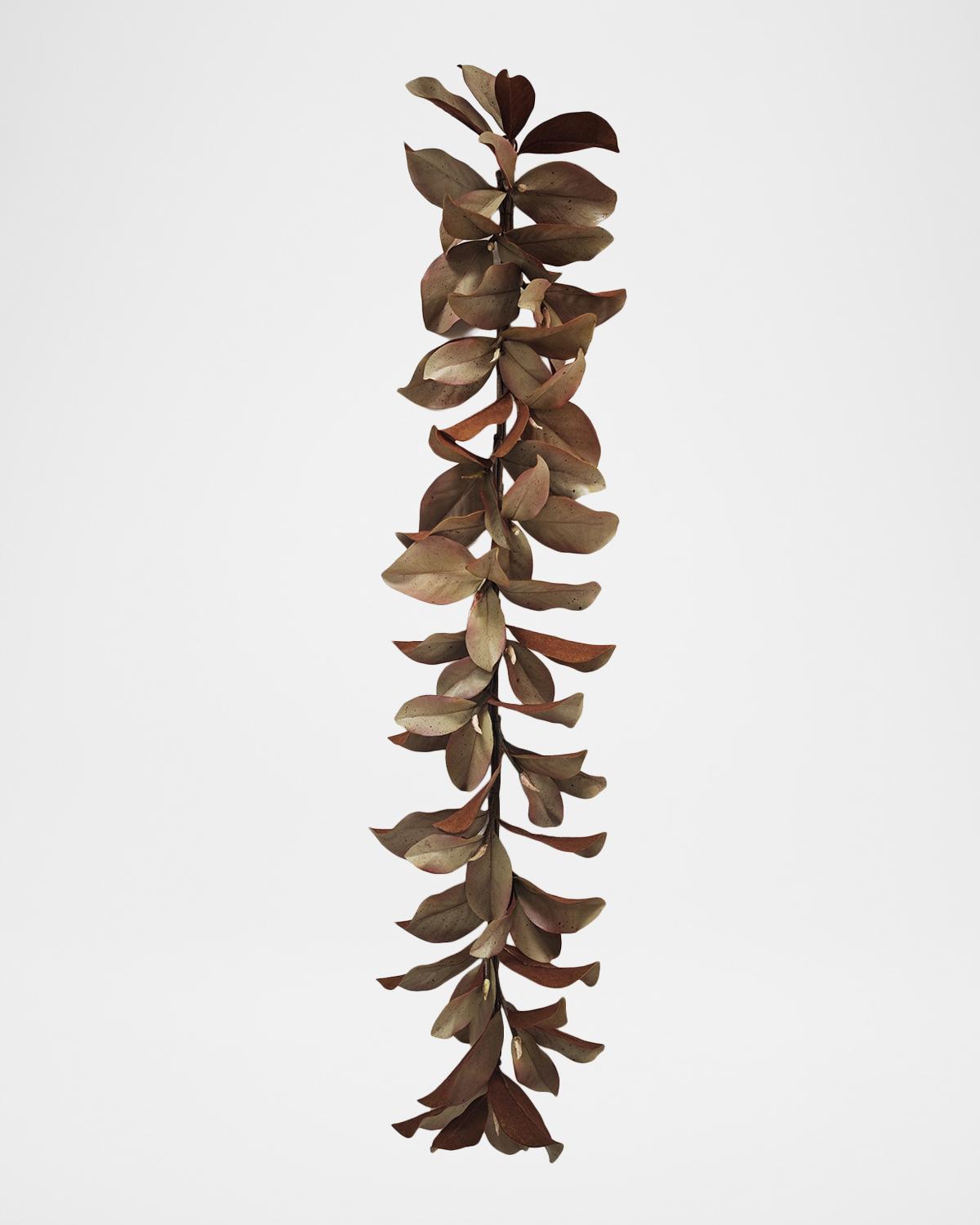 Winward Home Artificial Dry Magnolia Leaf Garland