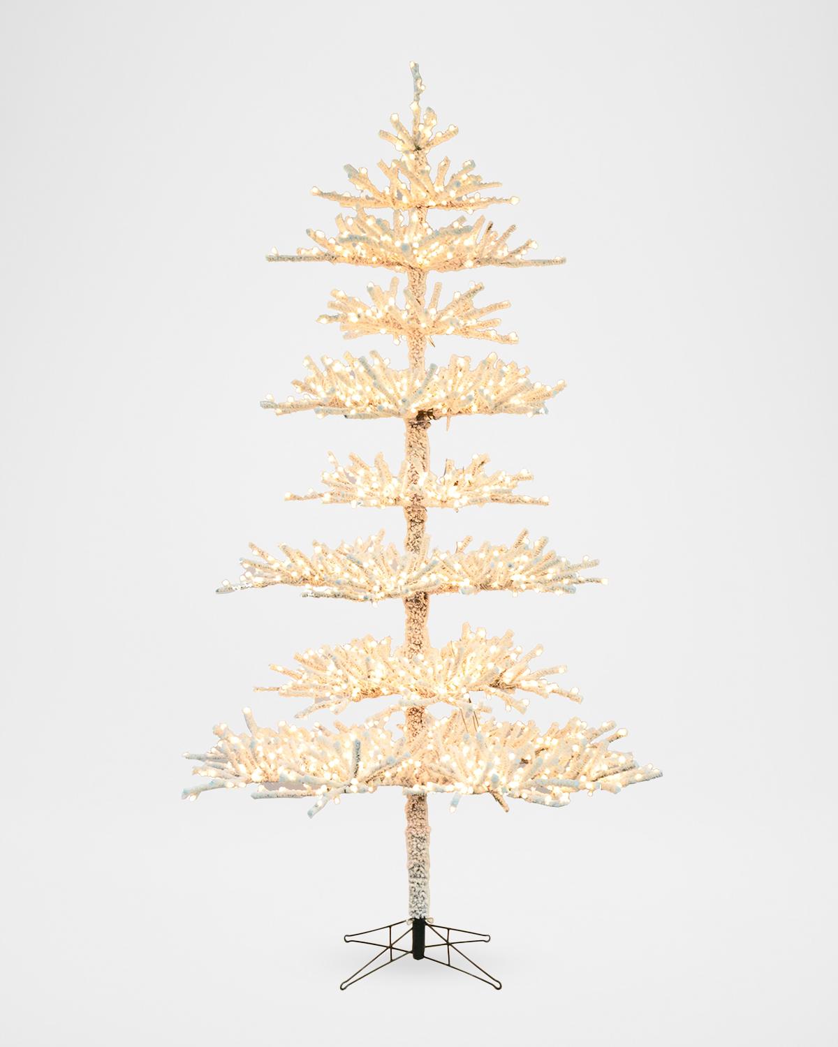 Winward Home Holiday Newness 9 & Apos; Flocked Twig Faux-pine Tree