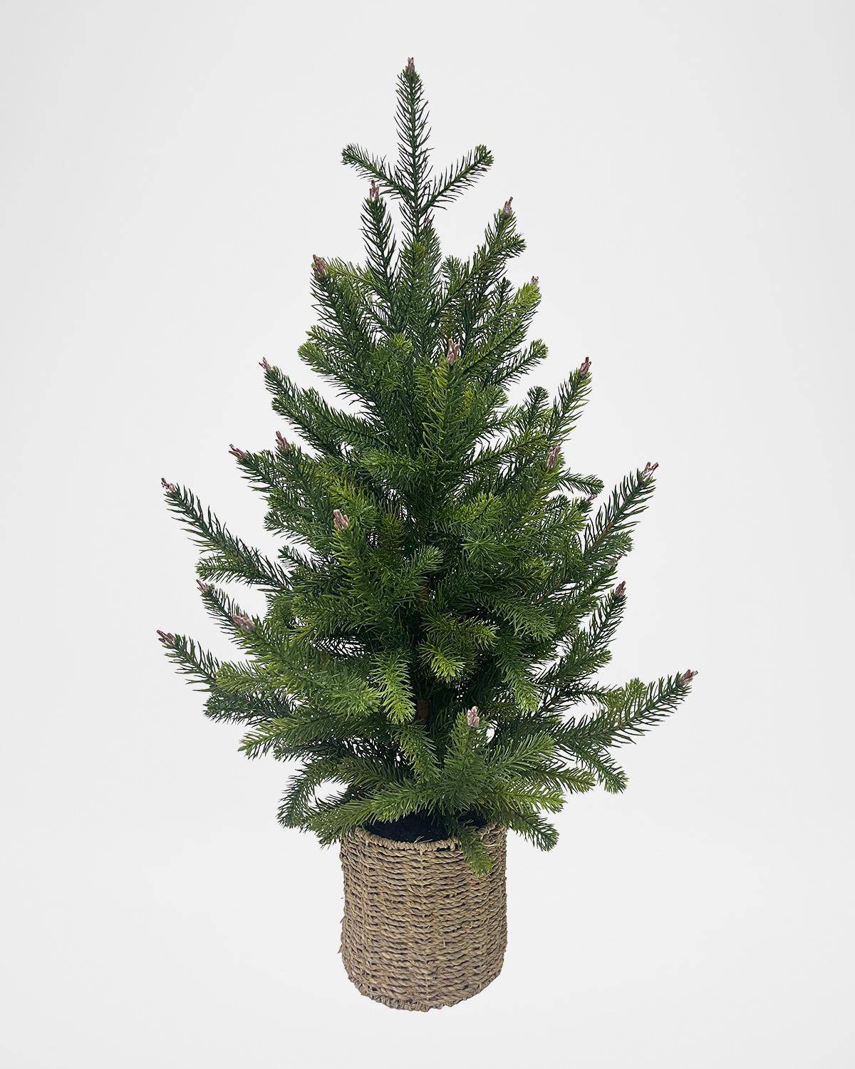 Winward Home Artificial Pine Tree With Basket