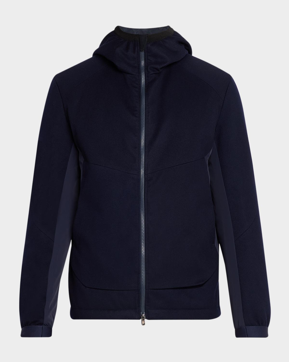 Sease Men's Predator 3.0 Water-Resistant Padded Wool Jacket with Hood