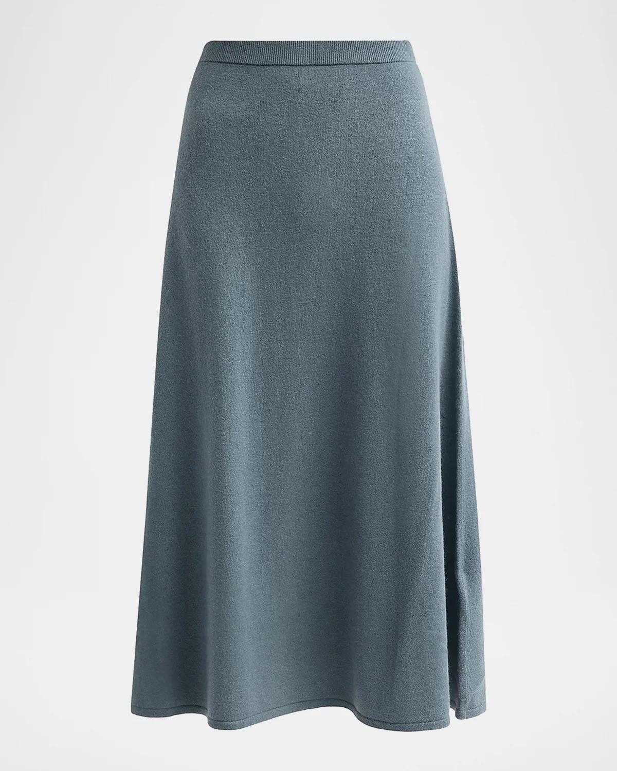 Valiant Wool-Cashmere Midi Skirt