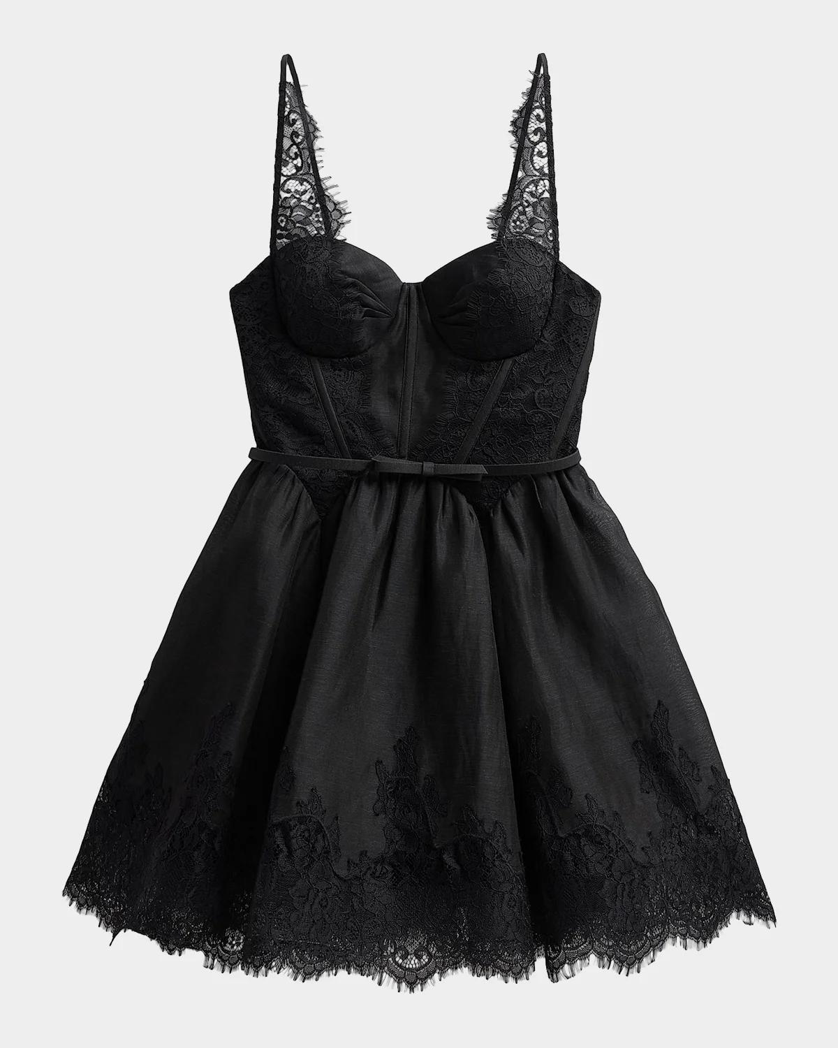 Zimmermann Valiant Lace-Trim Mini Dress
