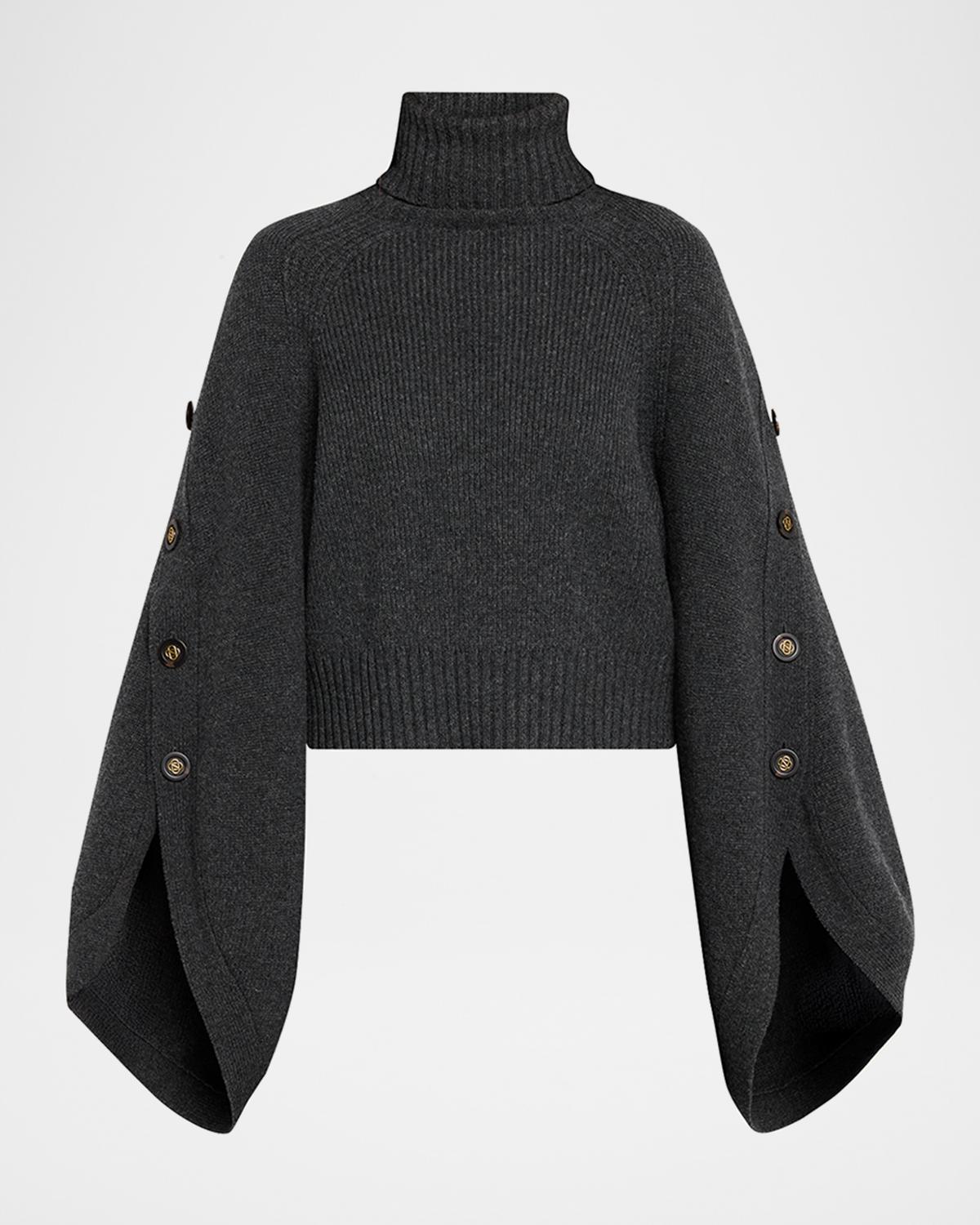 Zimmermann Valiant Buttoned Turtleneck Sweater