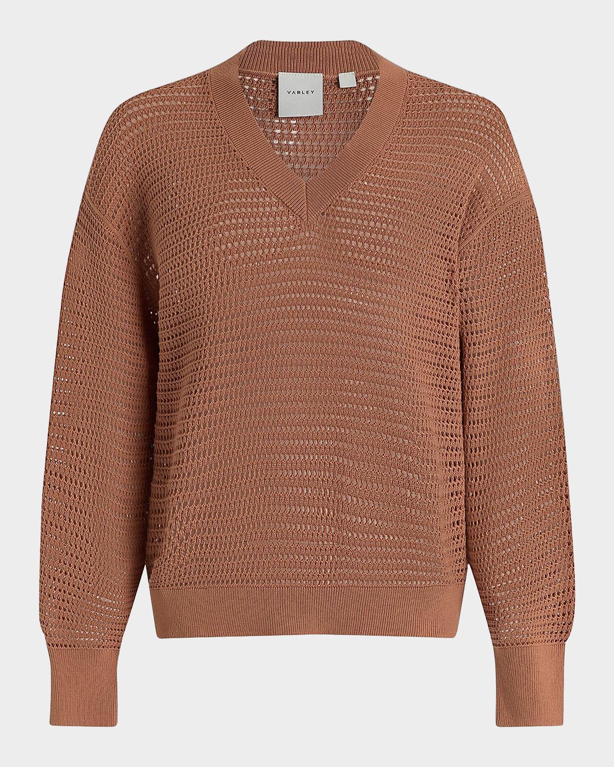 Varley Gaia Open-Knit Cotton Sweater