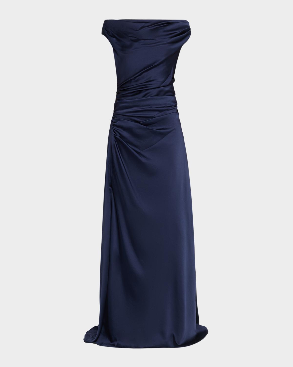 SIMKHAI Elinne Draped Off-Shoulder Column Gown