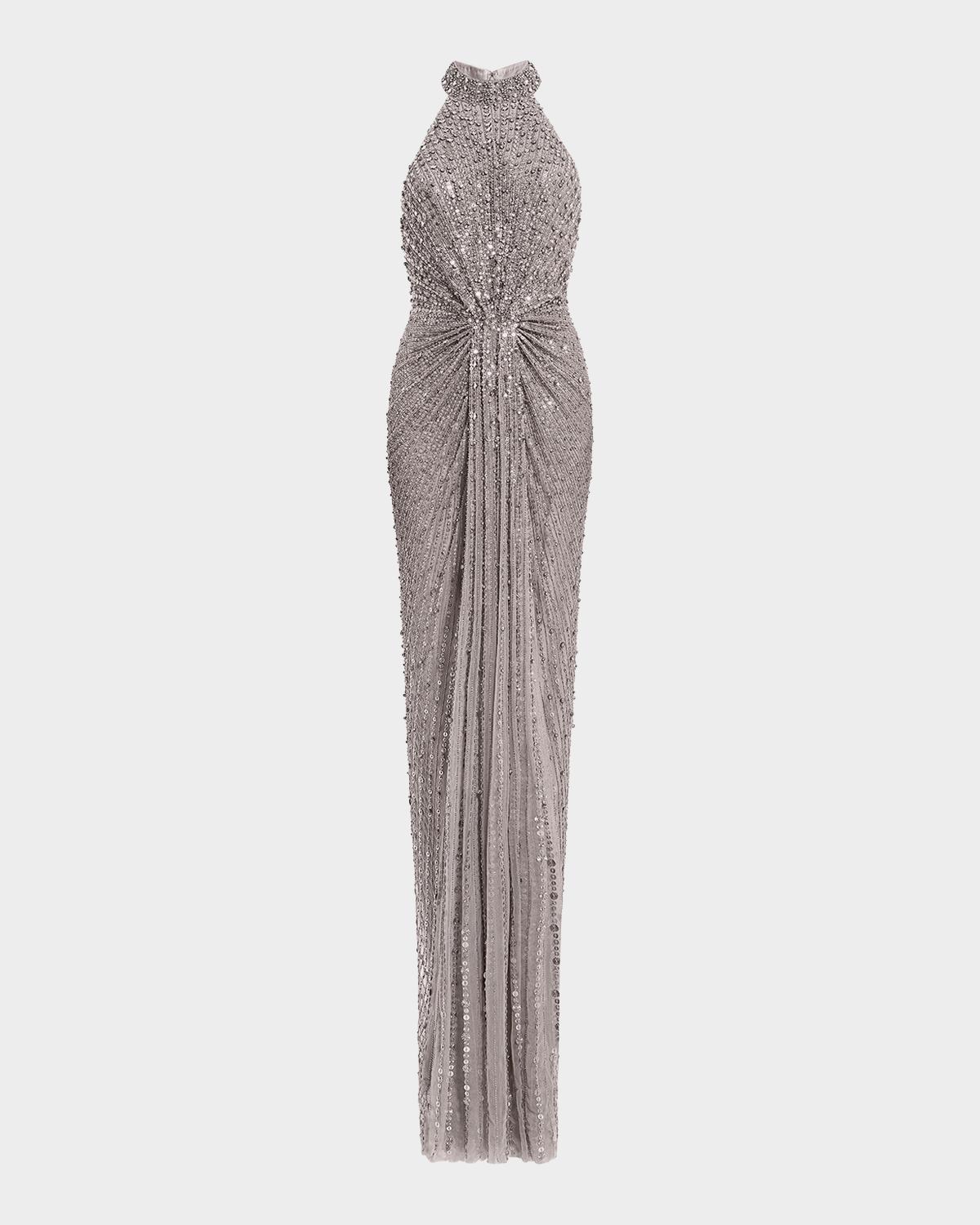 Jenny Packham Whisper Beaded Halter Gown