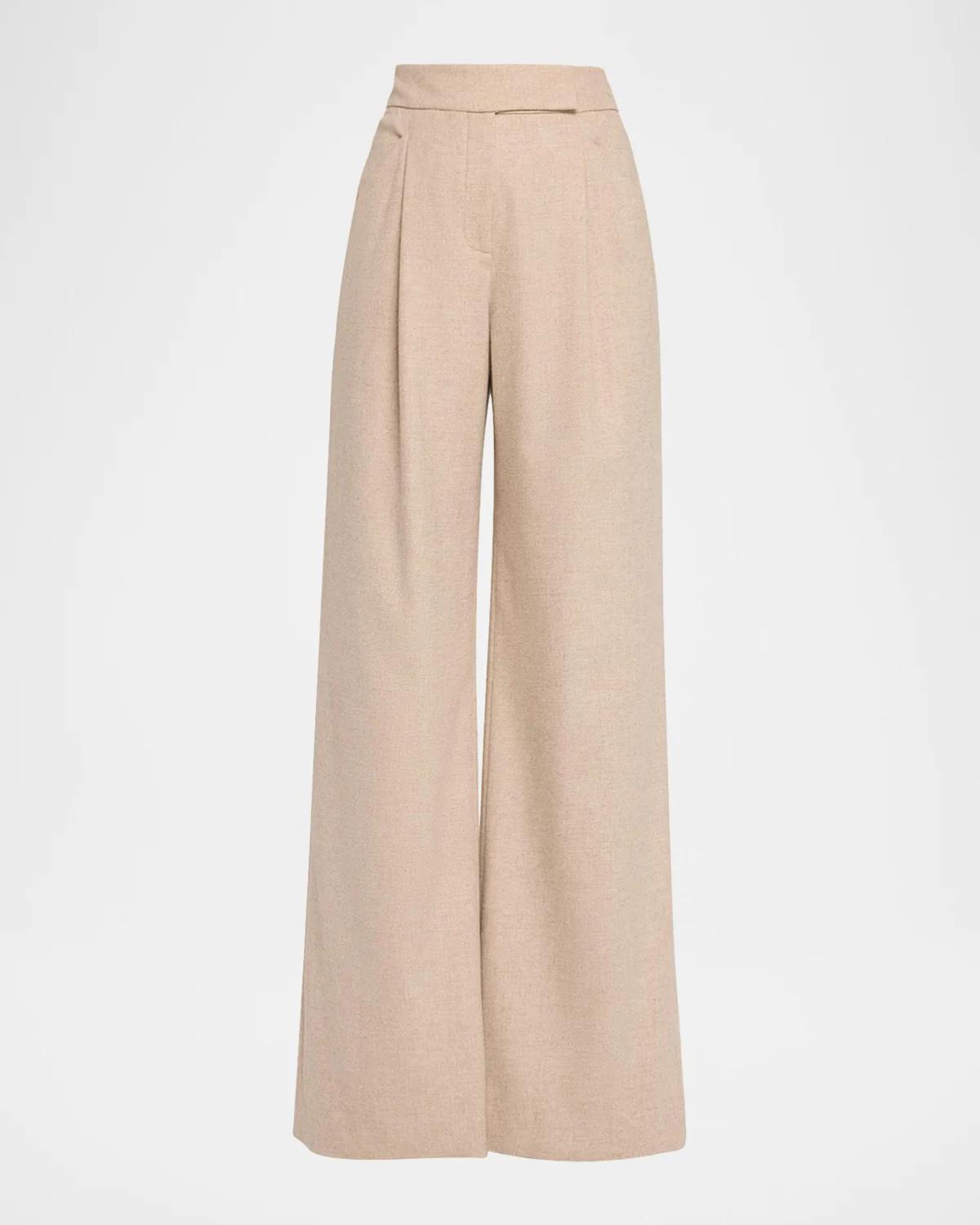 Holt Stretch-Cotton Wide-Leg Pants