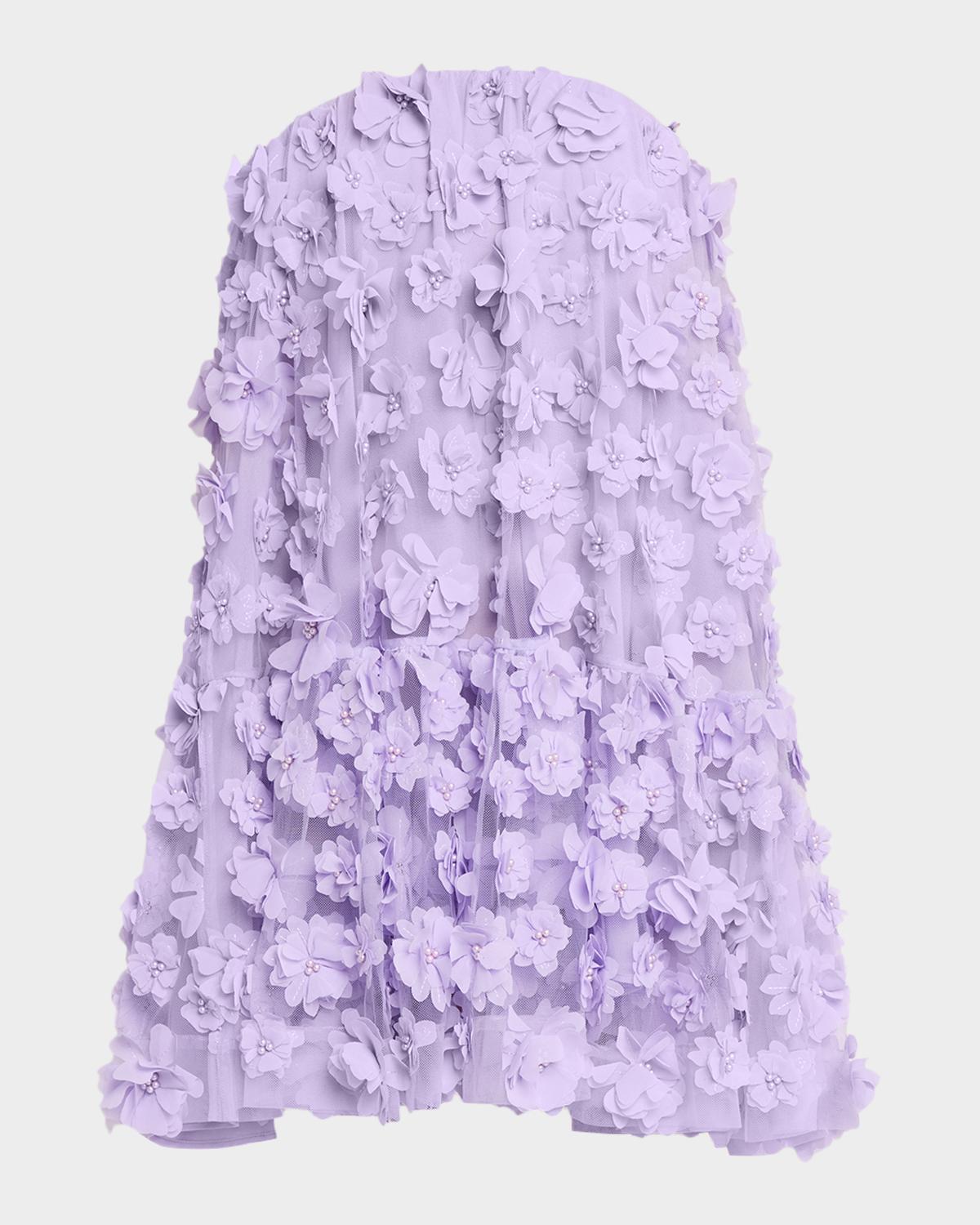 HELSI Bianca Embroidered Strapless 3D Floral Mini Dress