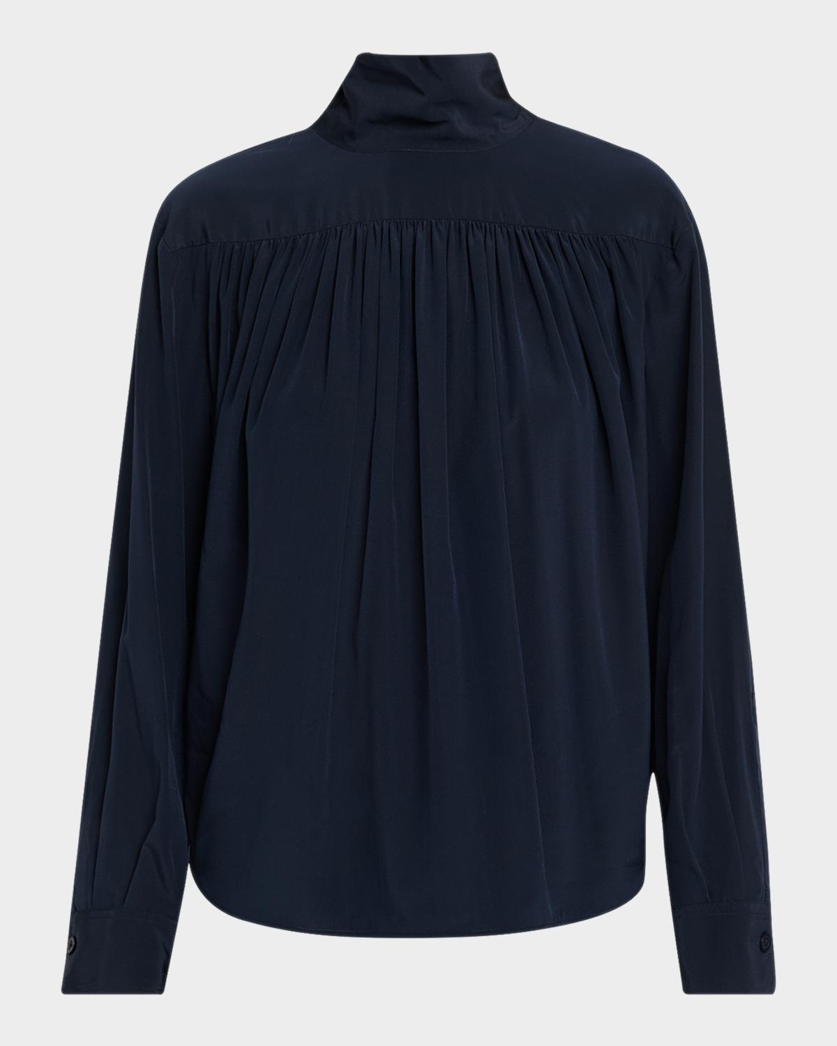 A.L.C. Danielle Silk Tie-Neck Top