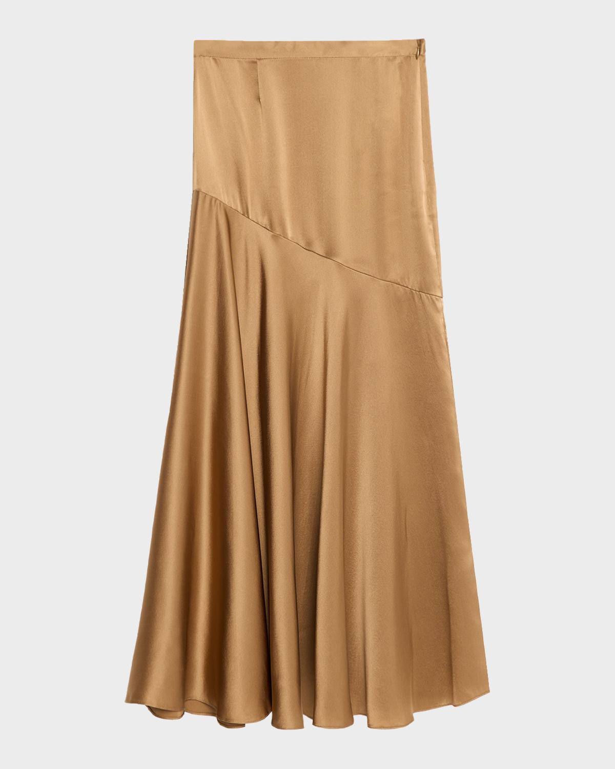 Adam Lippes Tess Silk Charmeuse Midi Skirt