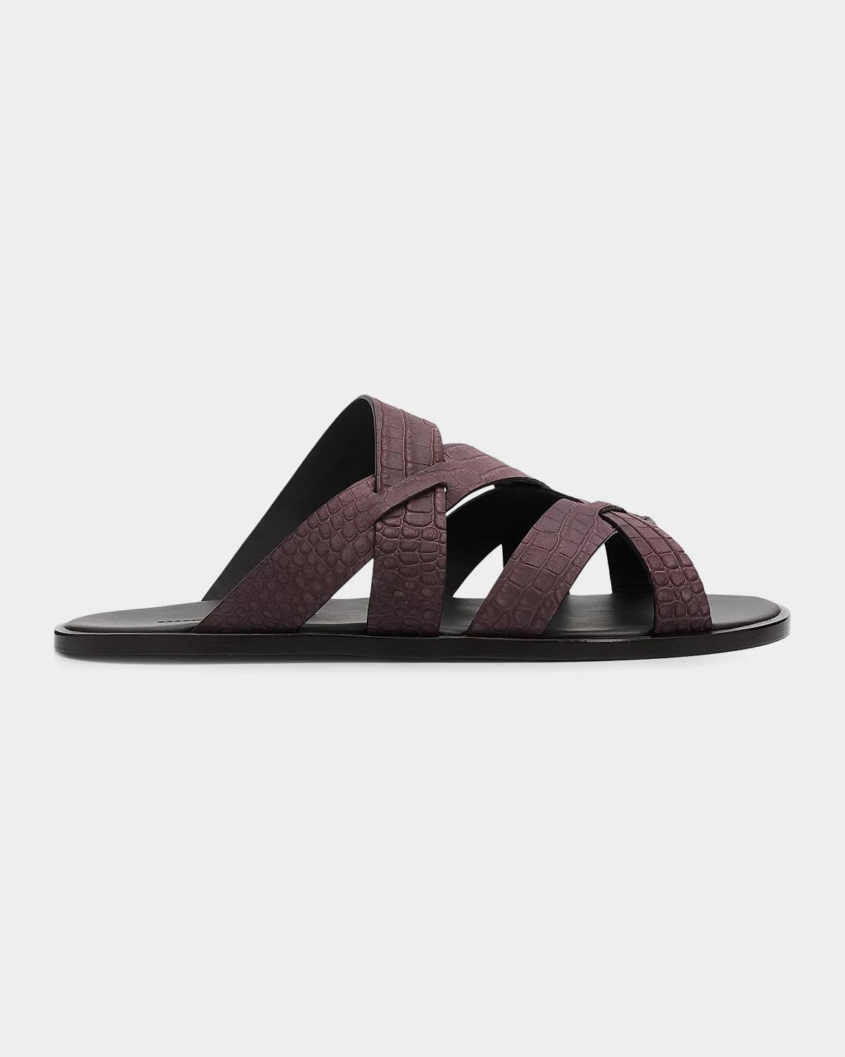 Manolo Blahnik Men's Marvin Leather Sandals