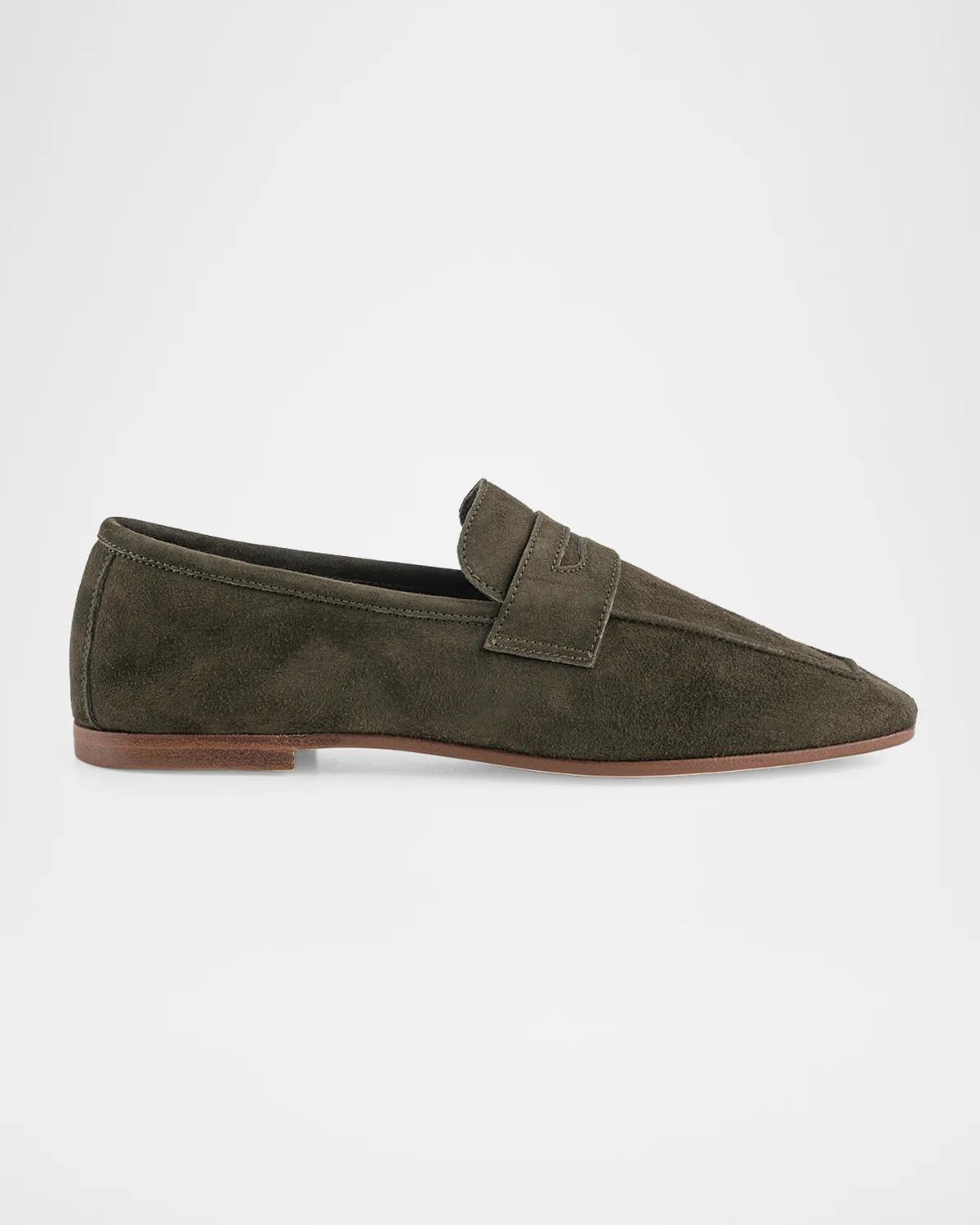 Sophique Essenziale Leopard Suede Penny Loafers
