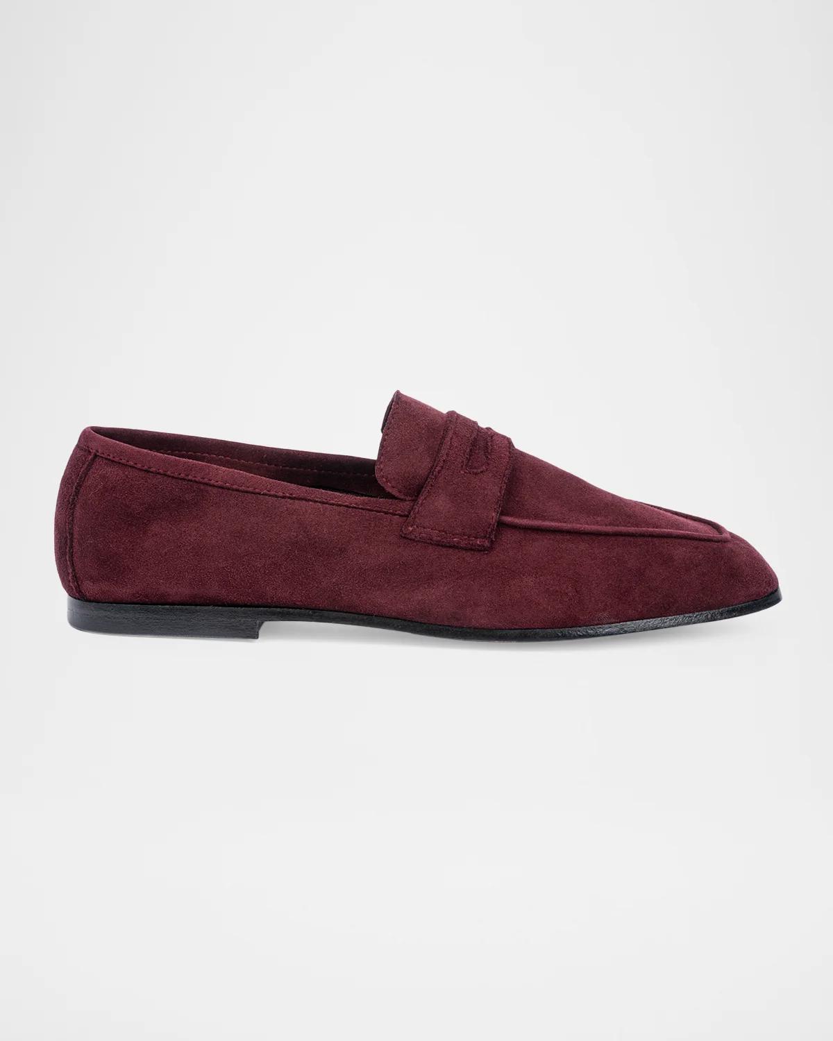 Sophique Essenziale Leopard Suede Penny Loafers