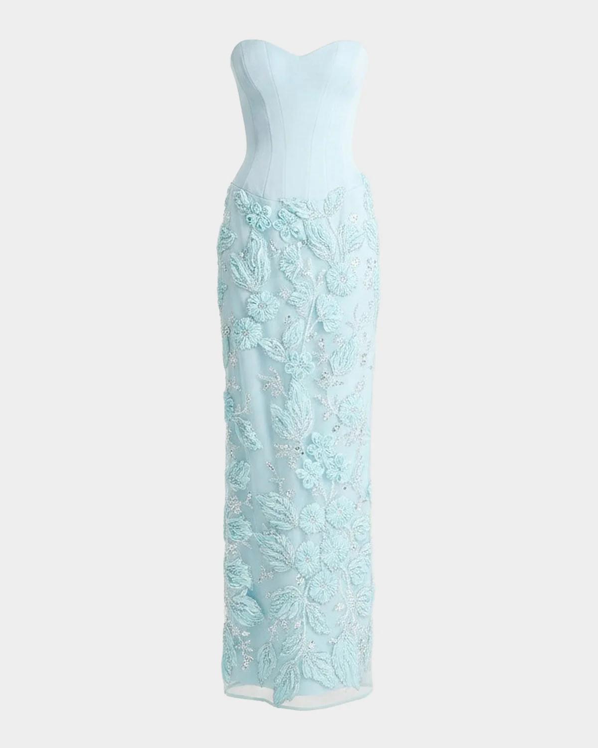 HELSI Julia Sweetheart Strapless Corset Floral Gown