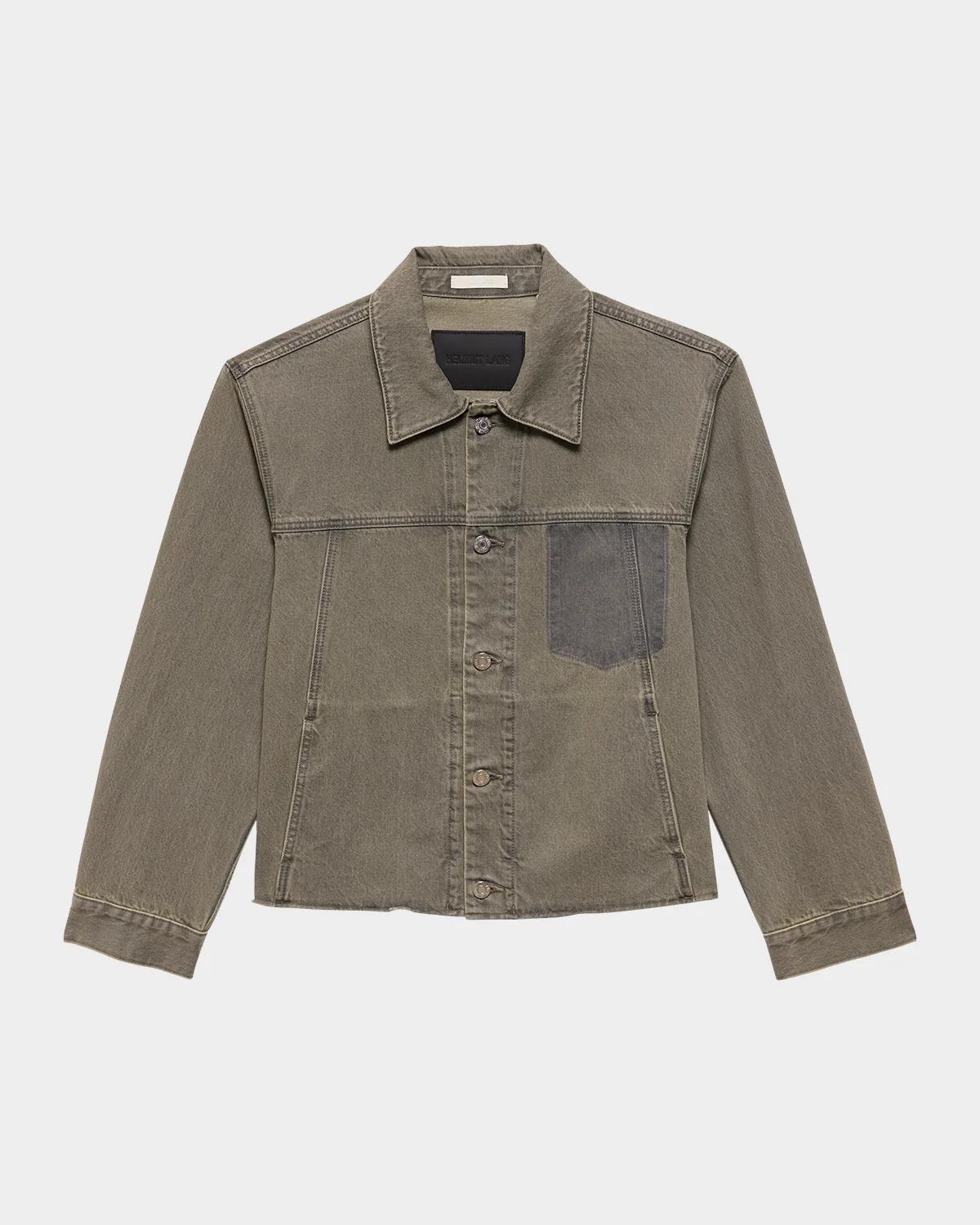 Helmut Lang Men's Raw Hem Cotton Denim Jacket