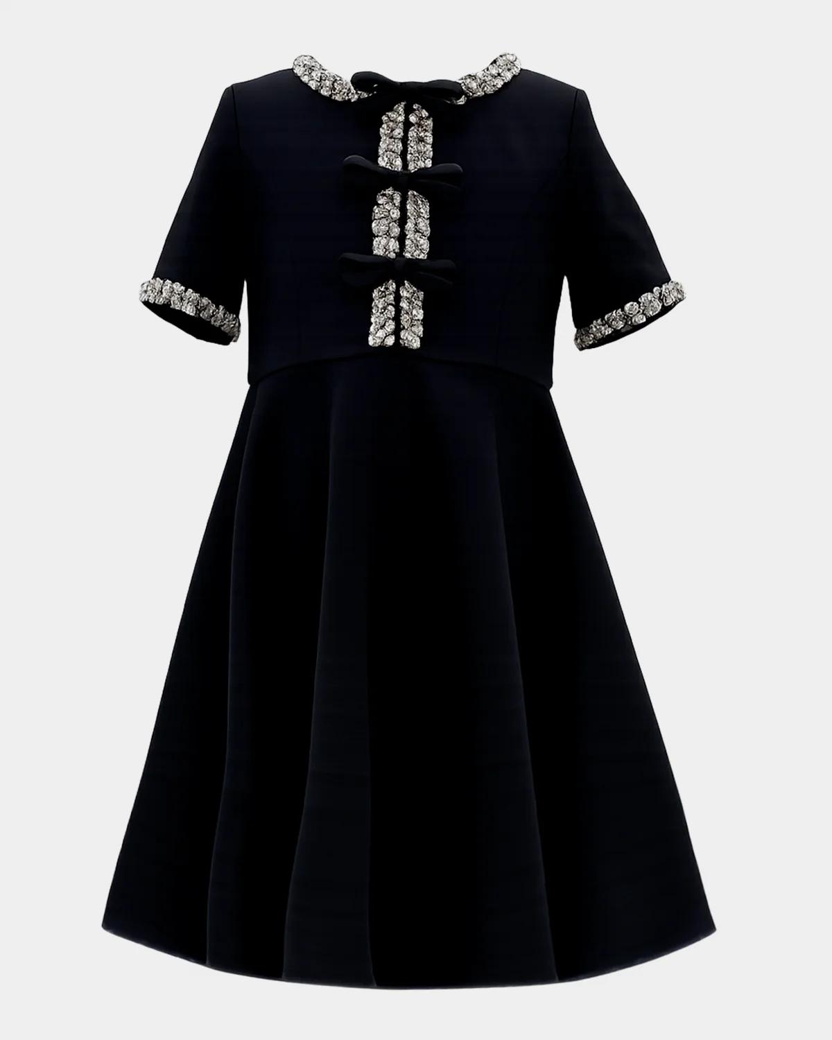 Girl & apos;s Crystal & Bow-Embellished Dress, Size 6-14