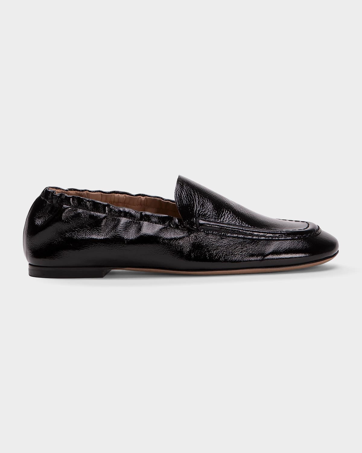 Odissi Juno Patent Leather Loafers In Black