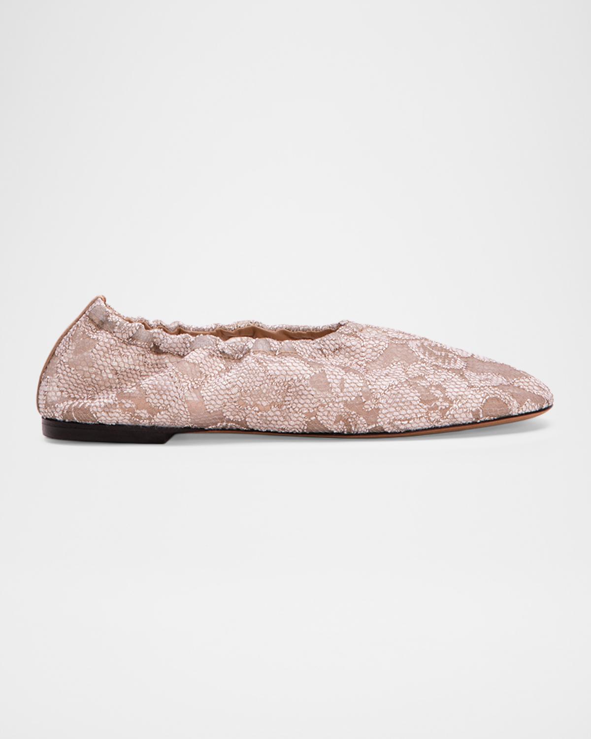 Odissì Aicha Floral Lace Ballerina Flats