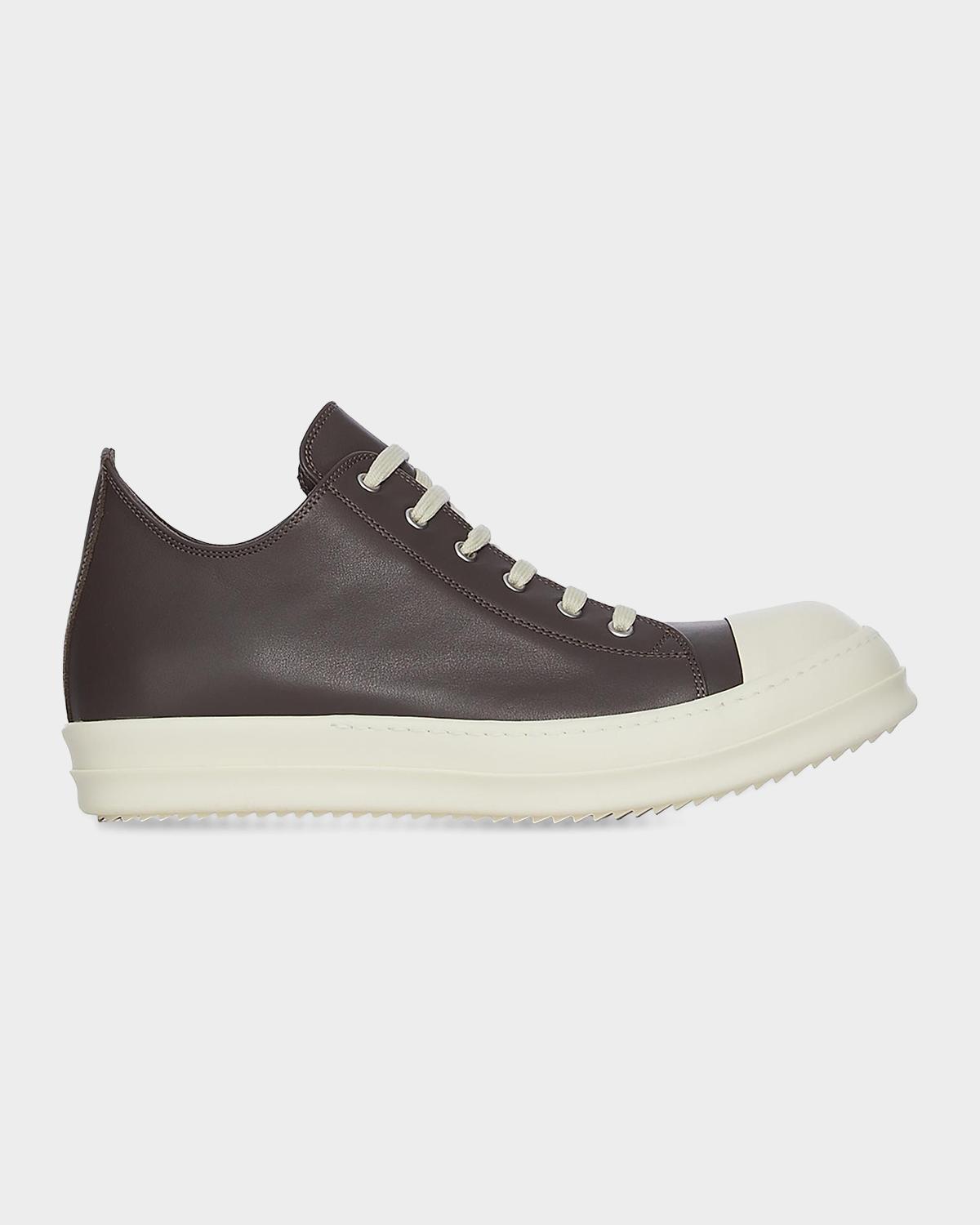 DRKSHDW RICK OWENS Men's Leather Low-Top Sneakers