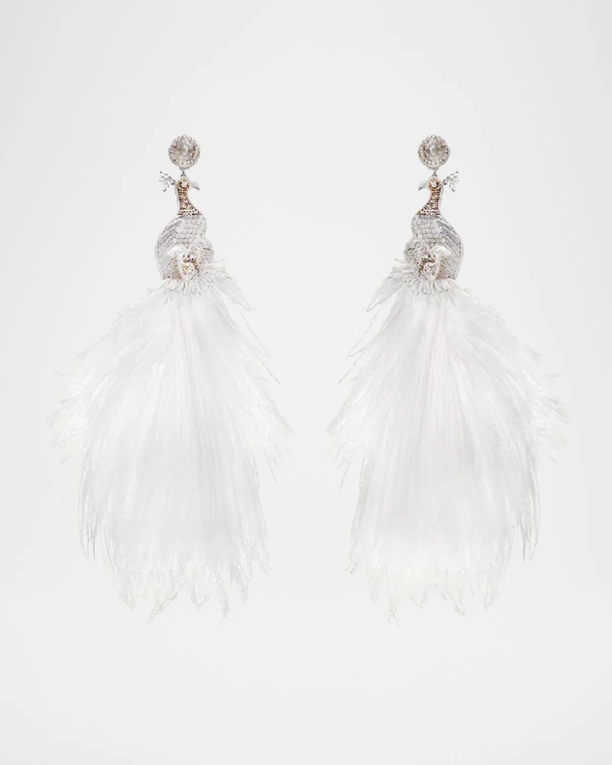 Dioses Peacock Clip-On Earrings
