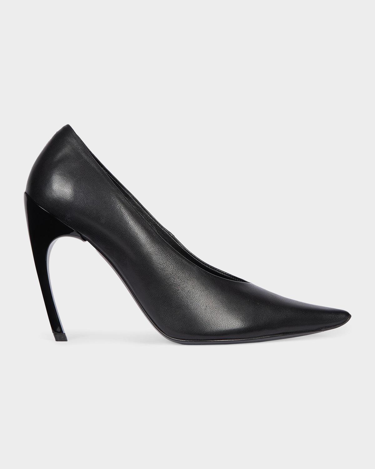 Roger Vivier Choc Decollette 100MM Leather Curved-Heel Pumps