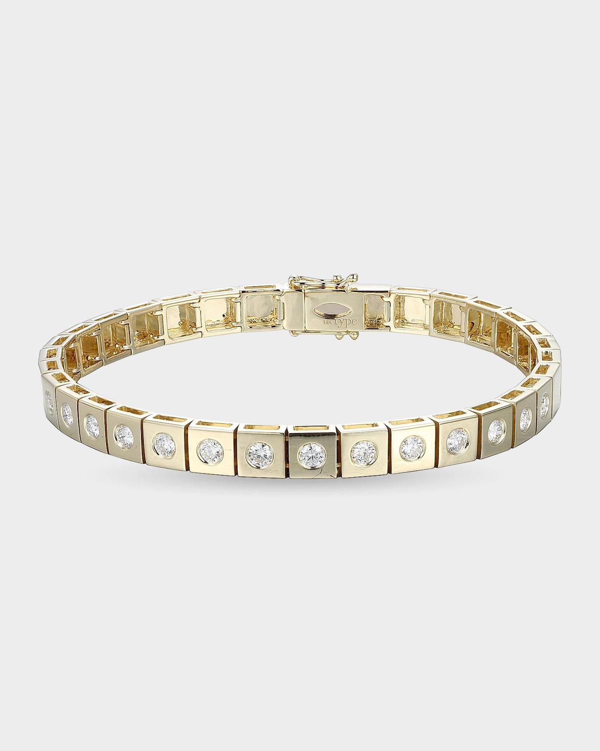 Leggo 14K Yellow Gold & 0.86 TCW Diamond Tennis Bracelet