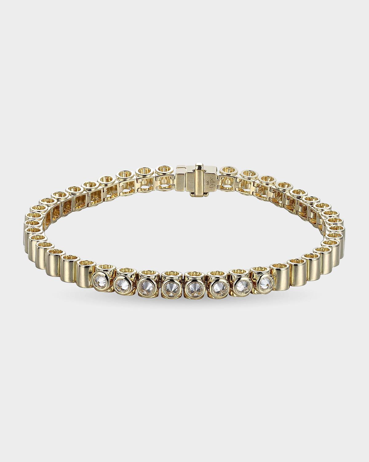 Tubbo 14K Yellow Gold & 0.60 TCW Diamond Tennis Bracelet