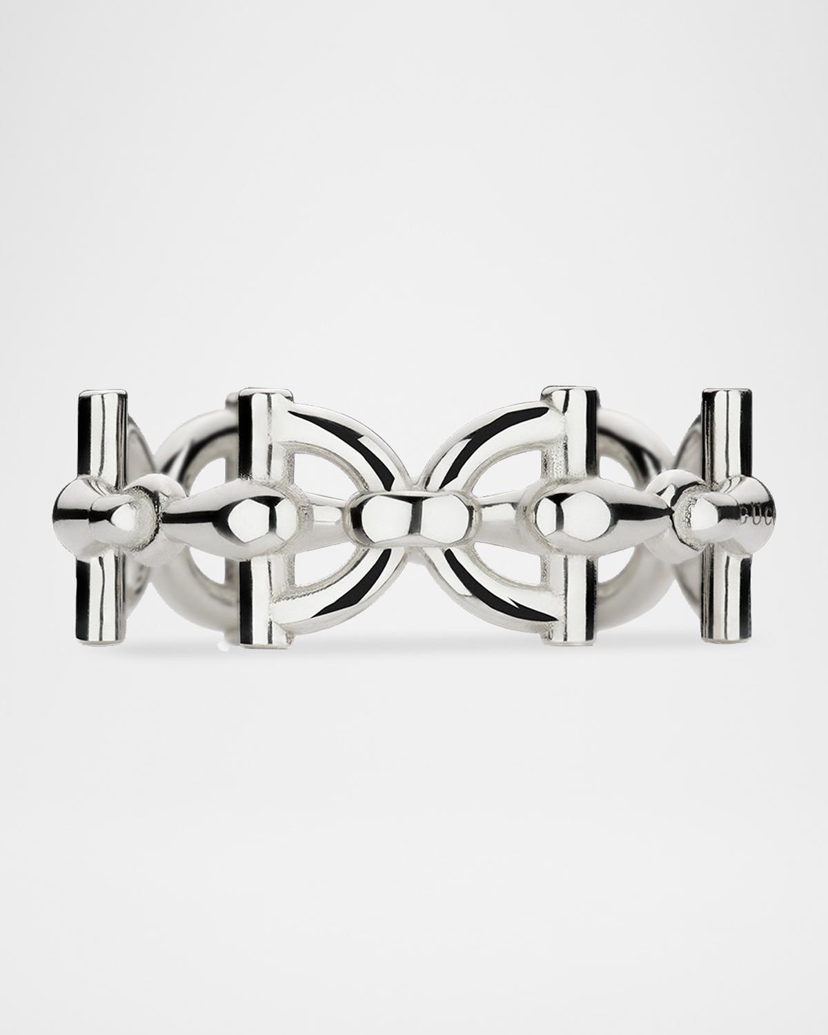 Gucci Staffa Sterling Silver Ring