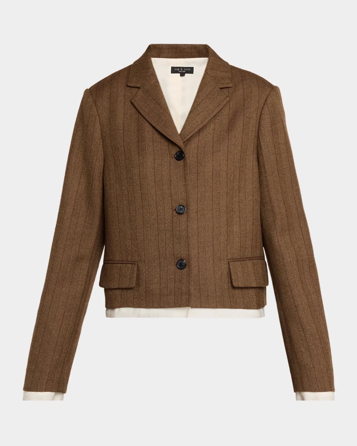rag & bone Lawrence Cropped Single-Breasted Jacket
