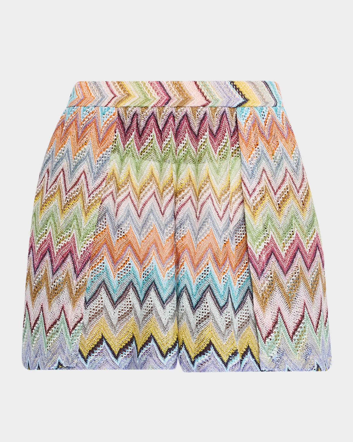 Missoni Zig-Zag Lame Shorts Coverup