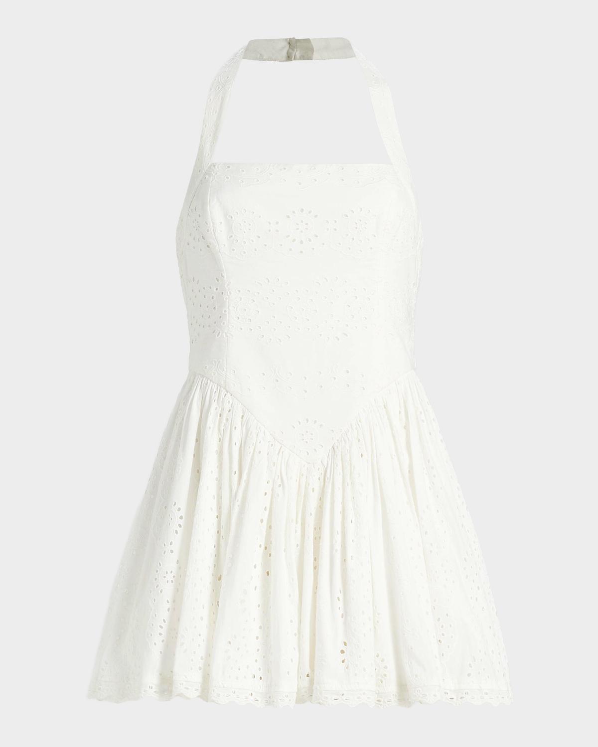 Hemant & Nandita Embroidered Cotton Corset Mini Dress