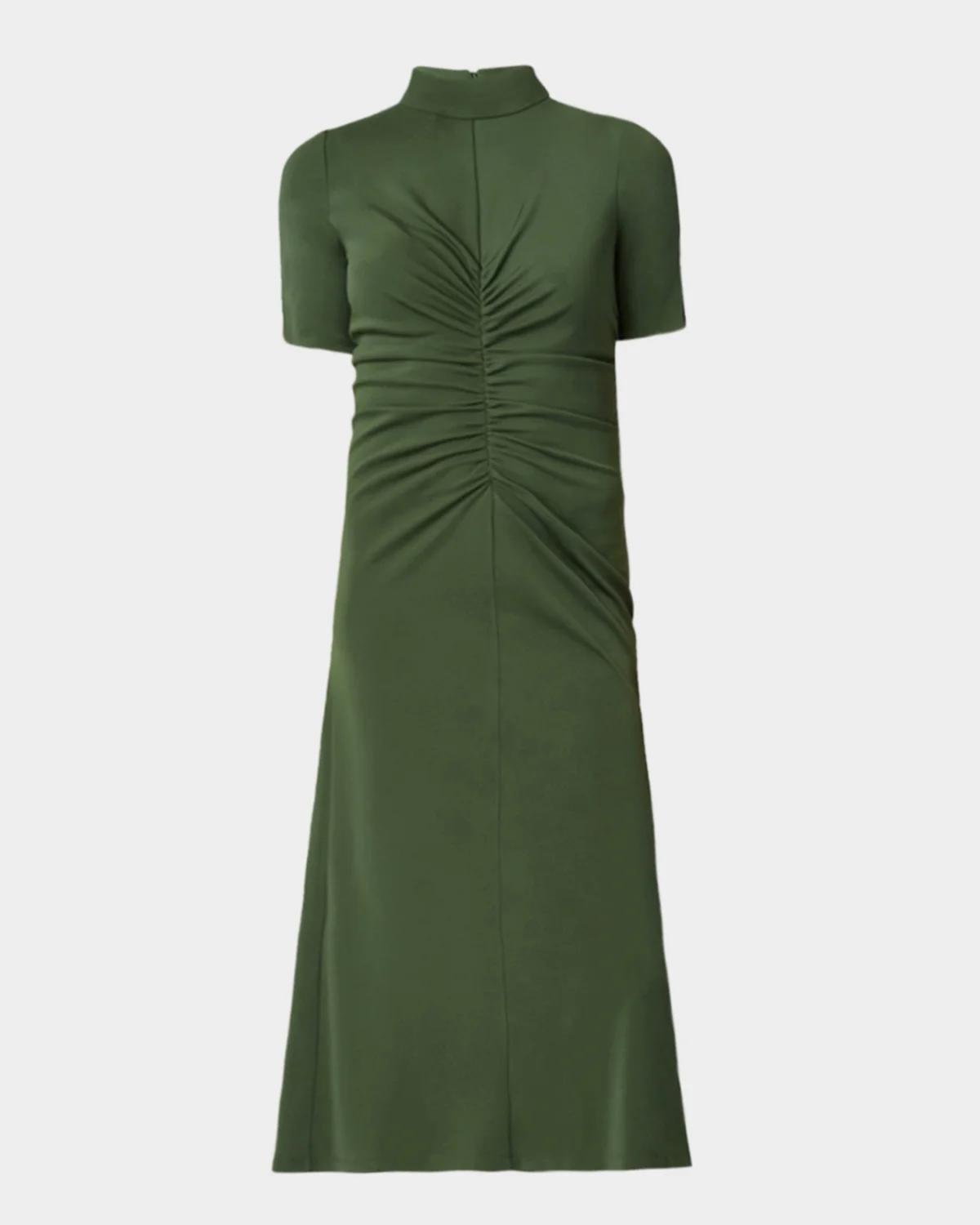Shoshanna Shelly Mock-Neck Stretch Jersey Midi Dress