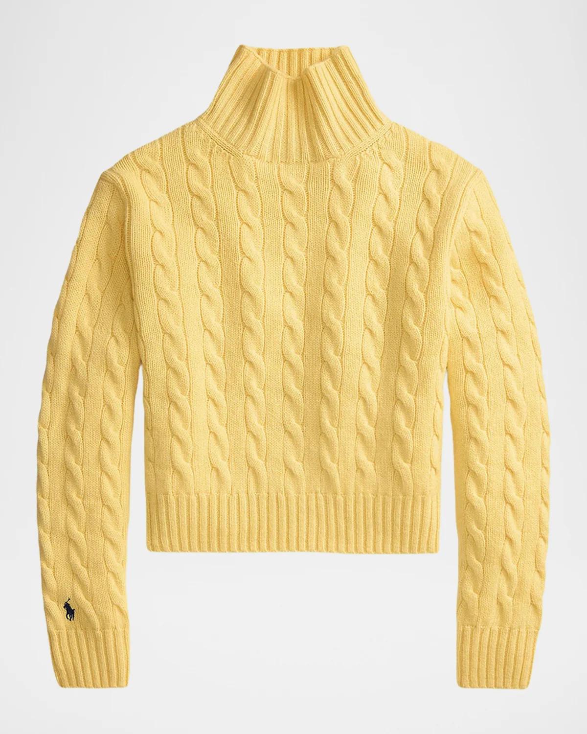 Cable-Knit Wool-Cashmere Turtleneck