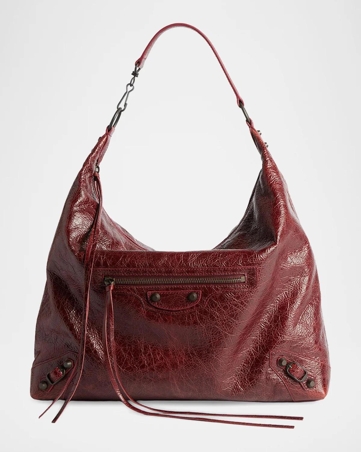 Le City Medium Arena Leather Hobo Bag