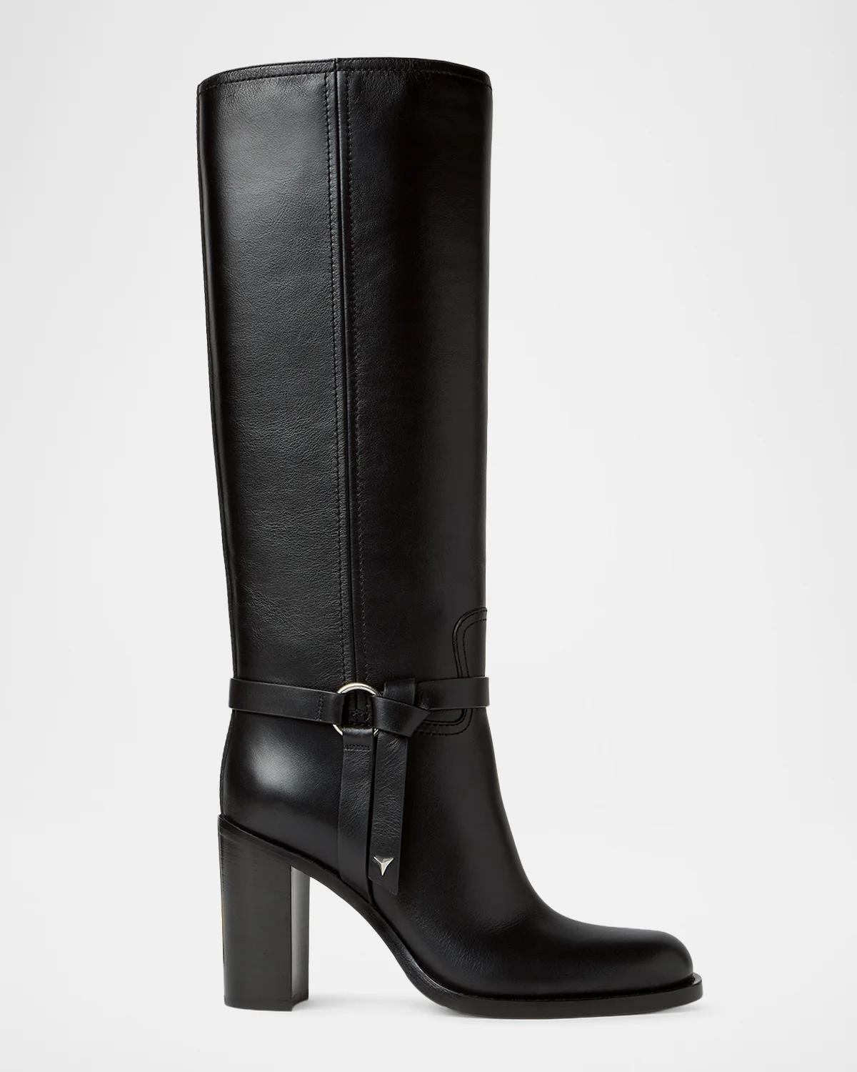 Leather Knee-High Boots