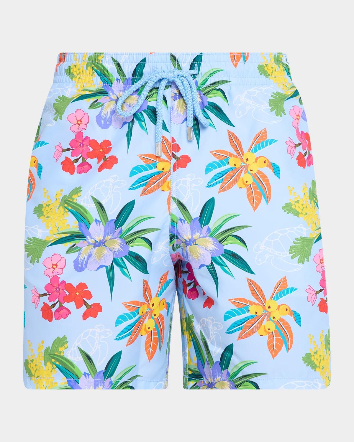 Vilebrequin Men's Garden Turtles Swim Trunks