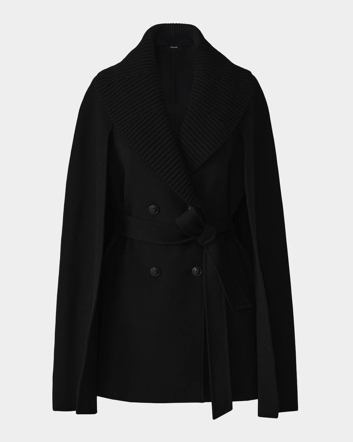 Mackage Susie-Z Double-Breasted Wool Cape