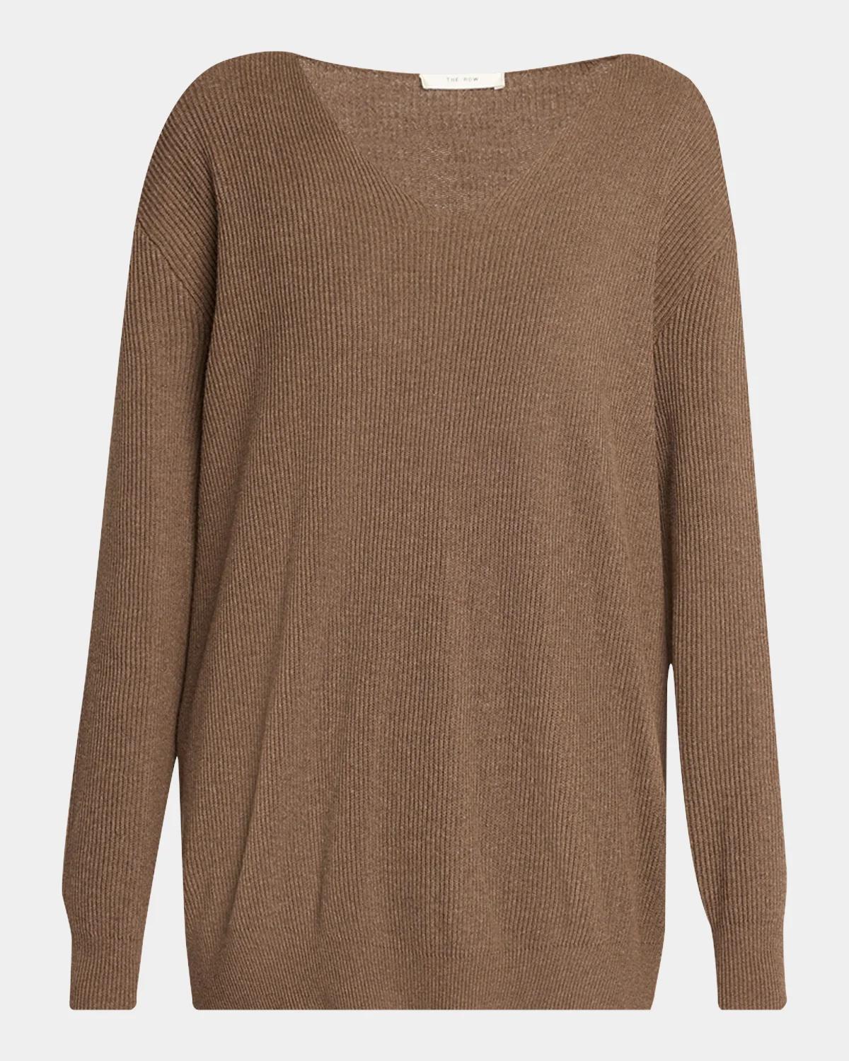 The Row Phef Cotton-Cashmere Ribbed Top